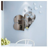 CCINEE 23pcs Heart Shape Mirror Wall Sticker 3D Art Wall Decal Removable Mirror Wall Sticker for St. Valentine's Day Home Decoration